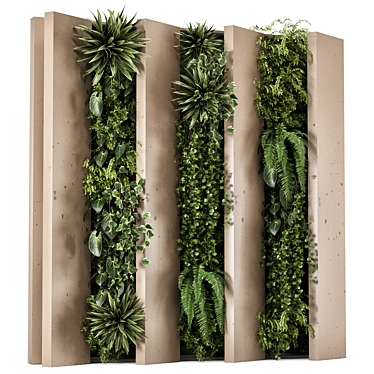 Modern Vertical Indoor Garden Set 3D model image 1 