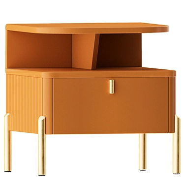 Capri Orange Nightstand Furniture 3D model image 1 