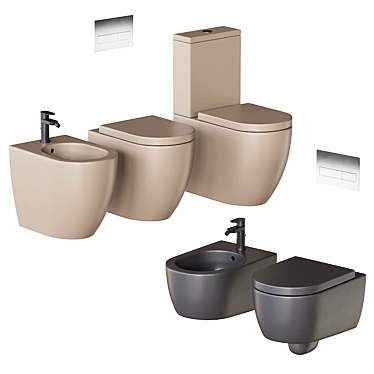 Ceramica Cielo Smile Bathroom Set 3D model image 1 