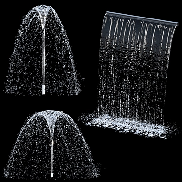 Cascading Water Feature Fountain 3D model image 1 