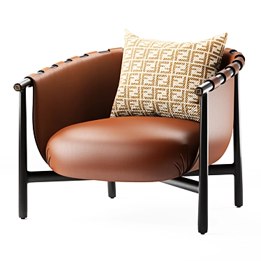 Luxury Fendi Cleo Armchair 3D model image 1 