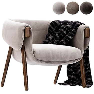 Modern Elegant Monica Armchair Design 3D model image 1 