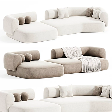 Versatile Hug Modular Sofa 3D model image 1 