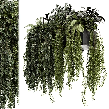 Metal Box Hanging Plant Set 3D model image 1 