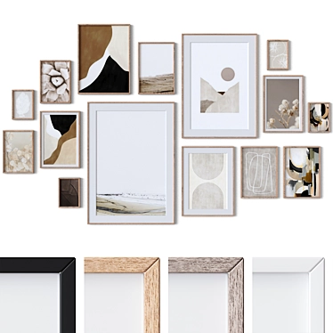 Multi-frame Wall Art Collection 3D model image 1 