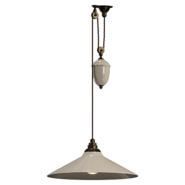 Elegant Creamware Pendant Lightxfff 3D model image 1 