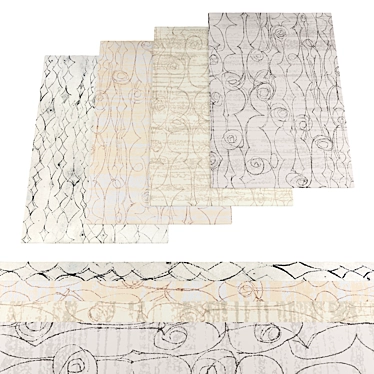 Modern Rugs Bundle 4 High-ResTextures 3D model image 1 