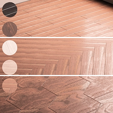 Wood Parquet Flooring Collection 3D model image 1 