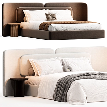 Sleek Modern Angelo Bed Design 3D model image 1 