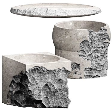 Concrete Art Workshop Decor Set 3D model image 1 