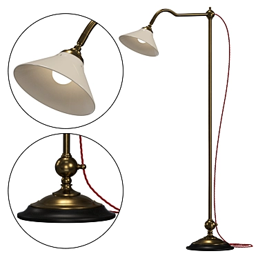 Grand Tour Vintage Reading Lamp 3D model image 1 