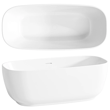 Acrylic Bathtub ABBER AB9260 3D model image 1 