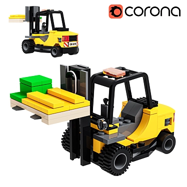 Lego Forklift Truck 3D Model 3D model image 1 