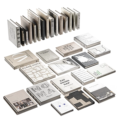 3D Book Set Renders Bundle 3D model image 1 