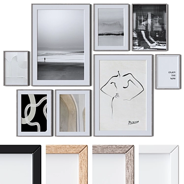 Modern Wall Art Frames Package 3D model image 1 