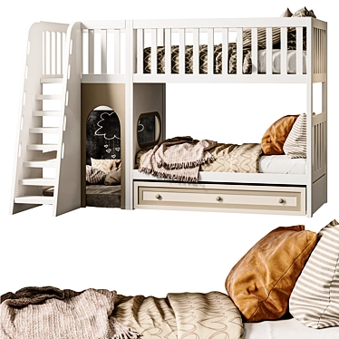 Children`s bed with space for games