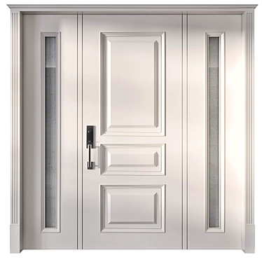 Luxury Entrance Door Design Collection 3D model image 1 