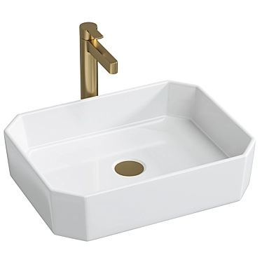 Modern Wall-mounted Sink BELBAGNO BB1386 3D model image 1 