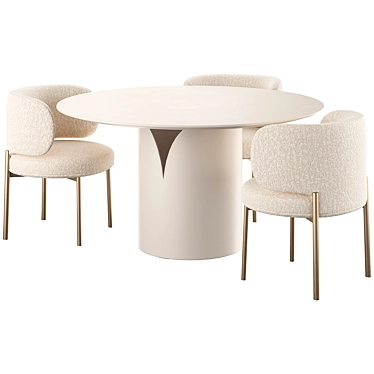 VIDA round dining table by davis furniture and Akiko Chair