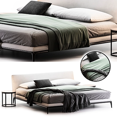 Atoll Bed: Modern Italian Elegance 3D model image 1 