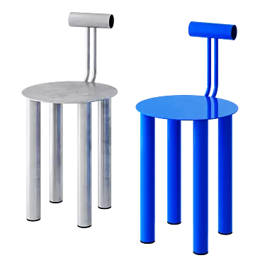 Blue Modern Chair by Daniel Schmidt 3D model image 1 