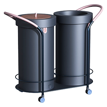 Sleek Modern Trash Receptacle 3D model image 1 