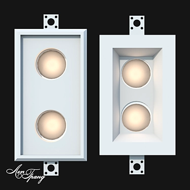 Custom Gypsum Recessed Lighting 3D model image 1 