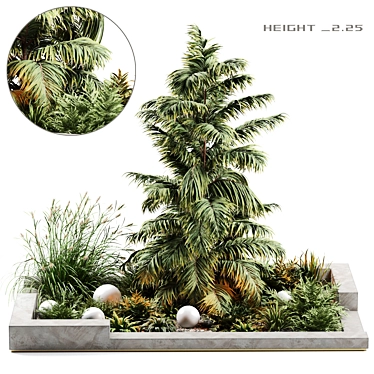 Premium Outdoor Indoor Plant Set 3D model image 1 