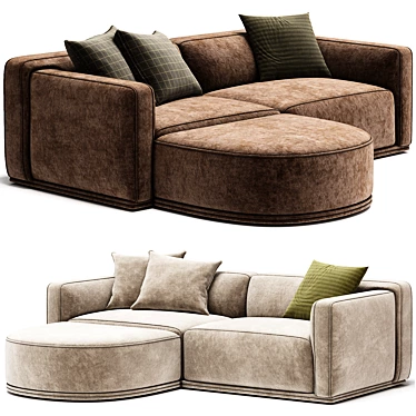 Modern 2017 Sofa CTS SALOTTI 3D model image 1 