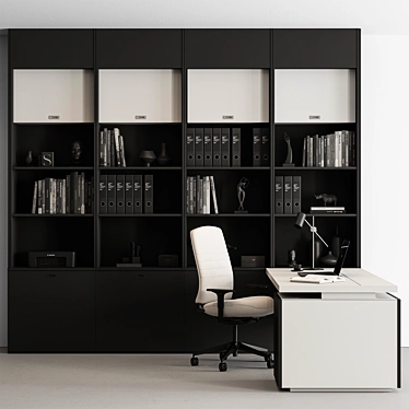 Executive Boss Desk - Modern Office 3D model image 1 