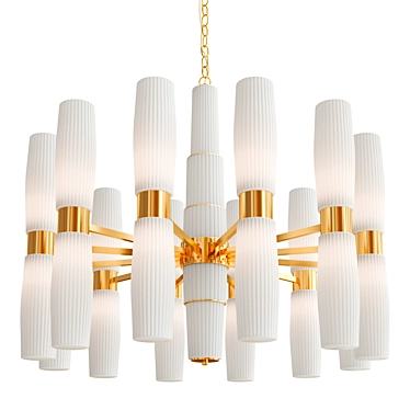 Luxury LED Blown Glass Chandelier 3D model image 1 