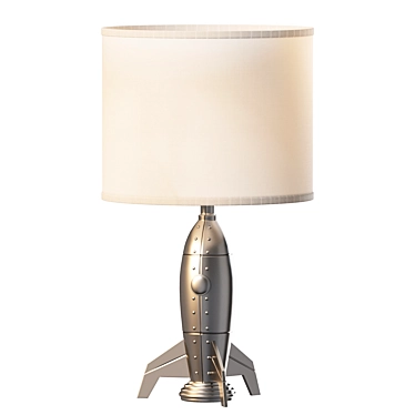 Rocketship Table Lamp - Space Lighting 3D model image 1 