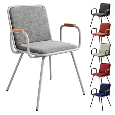 Hayche Dulwich Chair: Armrests Included 3D model image 1 