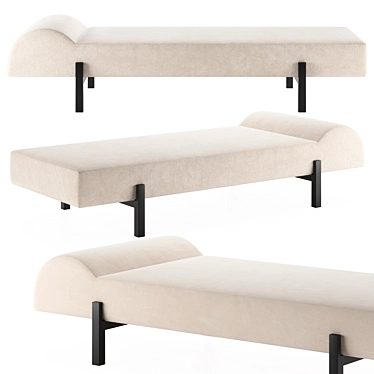 Modern Minimalist IVOIRE Bench 3D model image 1 