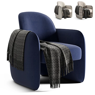 Sleek Saddleback Chair in 3 Colors 3D model image 1 