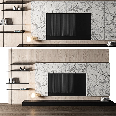 Modern TV Wall Design Model 3D model image 1 