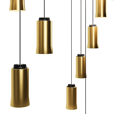 Brass Cirio Cascada Pendant Lights 3D model image 1 