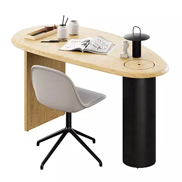 Eclipse Desk Workplace Furniture Modelling 3D model image 1 