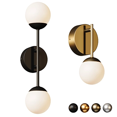 Elegant LED Wall Sconce Fixture 3D model image 1 