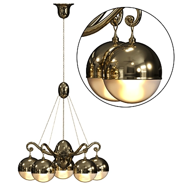 Vienna Welz Family 5-arm Chandelier 3D model image 1 