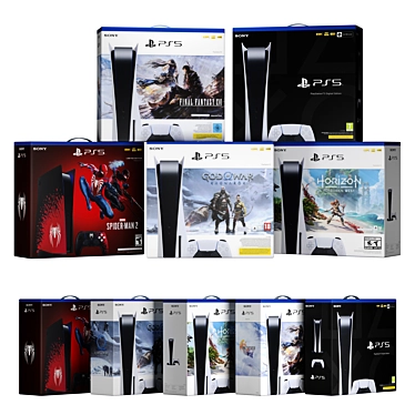 PS5 Bundle: Exclusive Game Pack 3D model image 1 