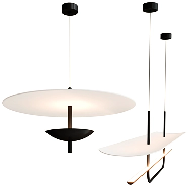 Designer Patina Bronze Pendant Light 3D model image 1 