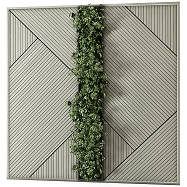 Wooden Base Vertical Garden 2015 3D model image 1 