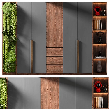 Modern Composite Wardrobe Furniture 3D model image 1 