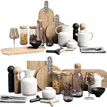 Modern Kitchen Decor Set 19 3D model image 1 