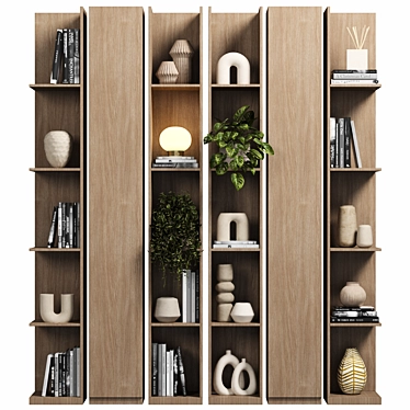 Modular Bookcase Storage Unit 3D model image 1 