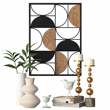 Decorative Wall Panel Set 3D model image 1 