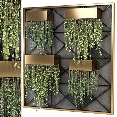 Modern Indoor Vertical Garden Set 3D model image 1 