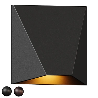 Modern Geometric LED Wall Sconce 3D model image 1 