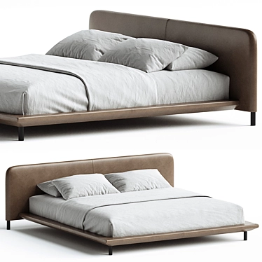 Modern Italian Designer Blendy Bed 3D model image 1 